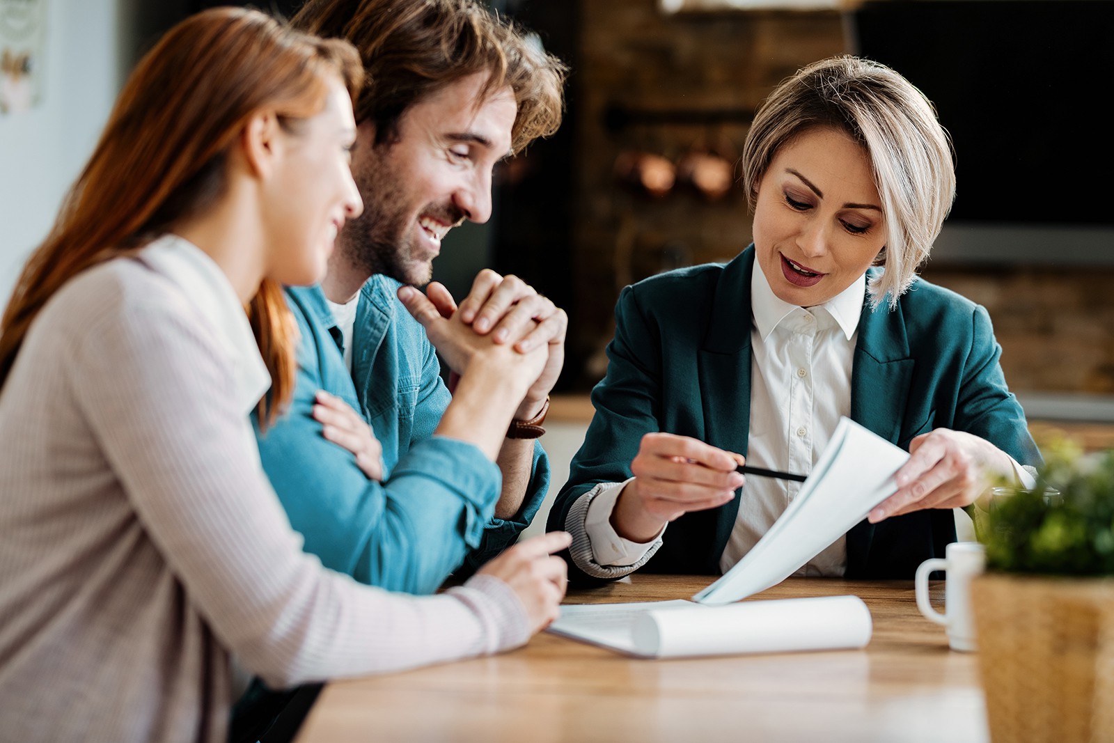 An advocate reassuring a client